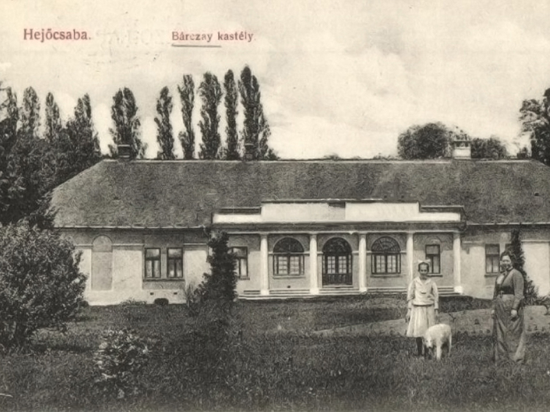 a Bárczay kúria Hejőcsabán régi fényképen